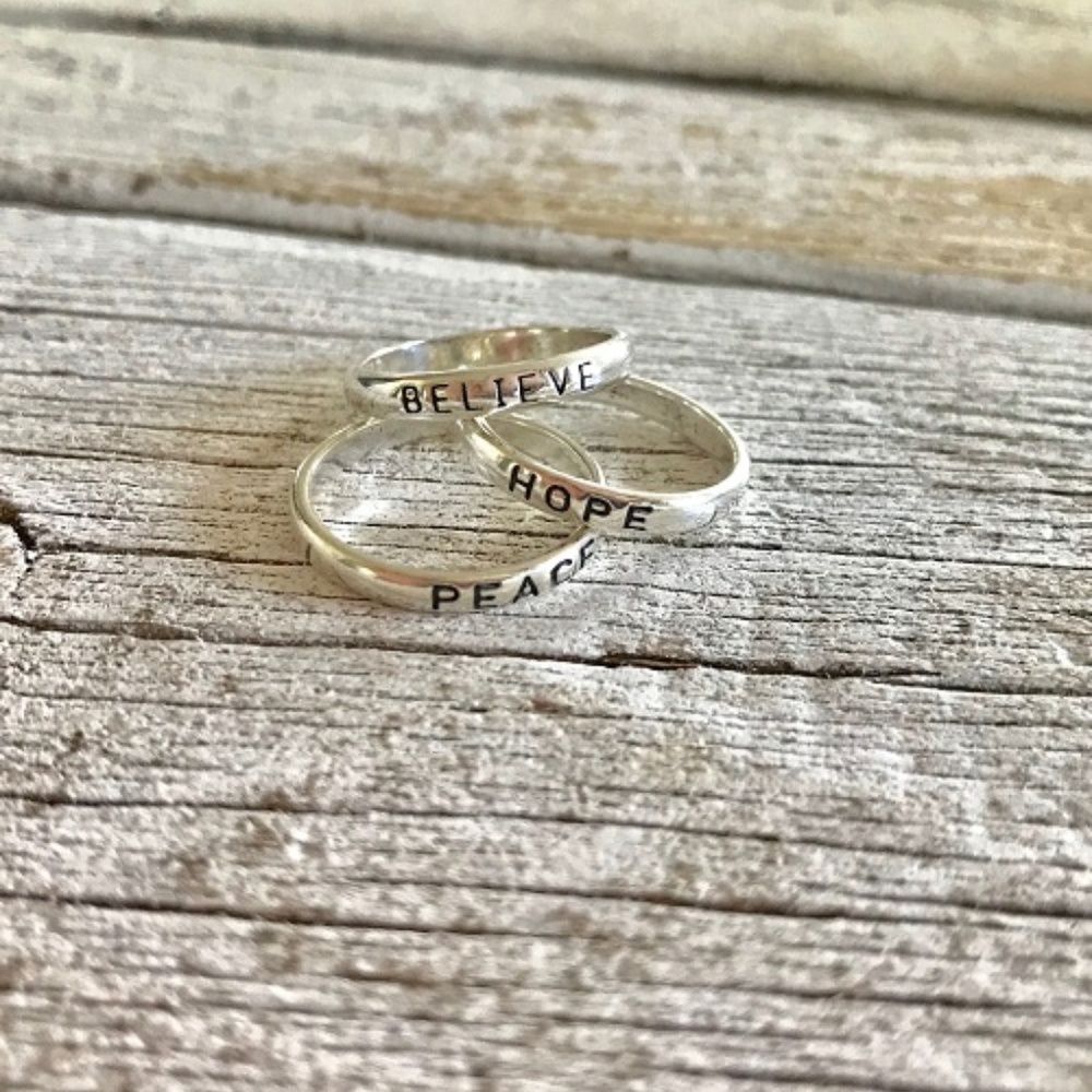 Boho Sterling Silver 2.5mm Rings (Set of 3)